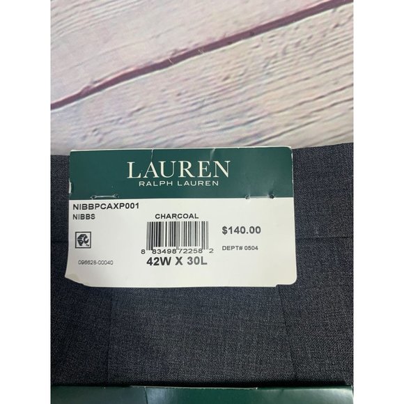 Ralph Lauren | Men's Charcoal Grey Dress Slacks Classic Fit Wrinkle Resistant St - Picture 3 of 5